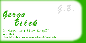 gergo bilek business card